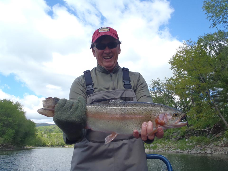 Fly fishing in Vermont, Winooski River trophy stretch, rainbow trout , drift boat tours