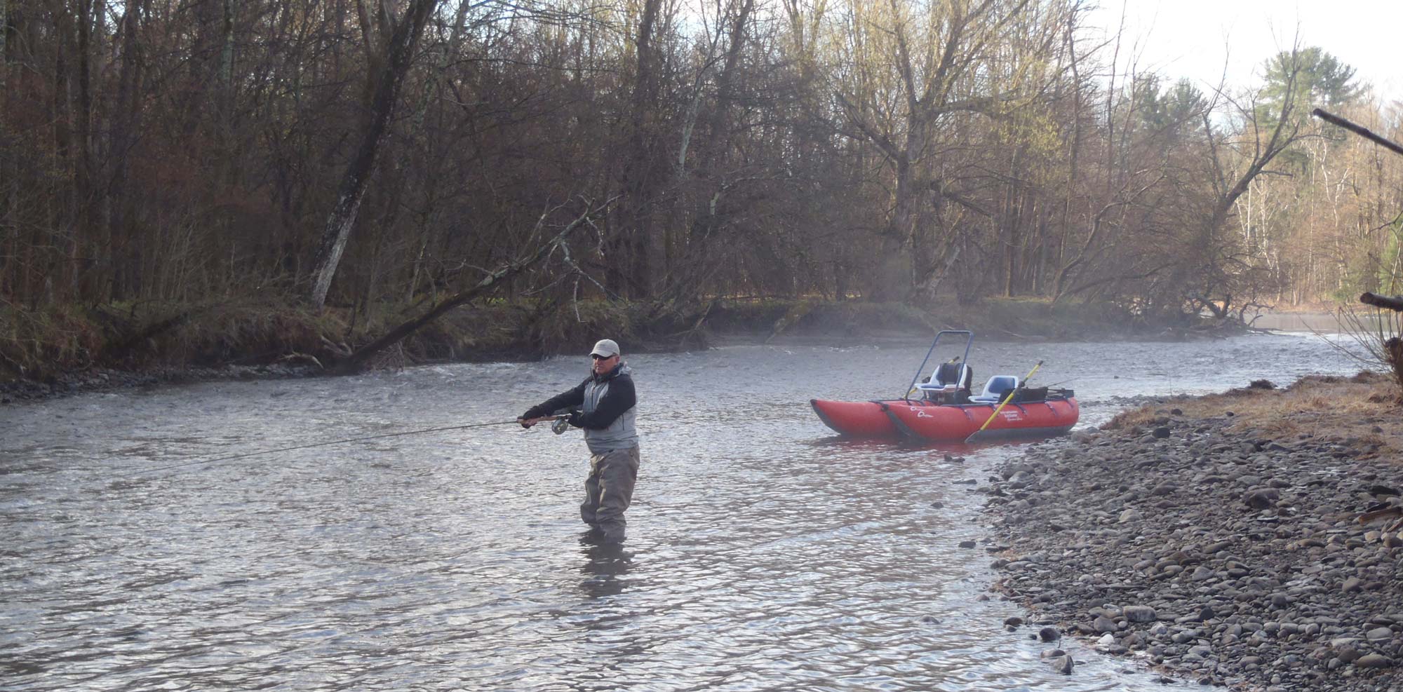 Salmon River, Pulaski, New York. Guided drift boat tours, Guided spey fishing tours for steelhead.